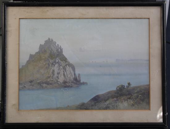 Frederick John Widgery (1861-1942) Coastal landscape, 9.5 x 14in.